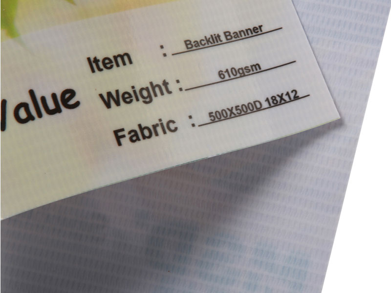 Pancartas flexibles laminadas retroiluminadas imprimibles de 610 g/m2