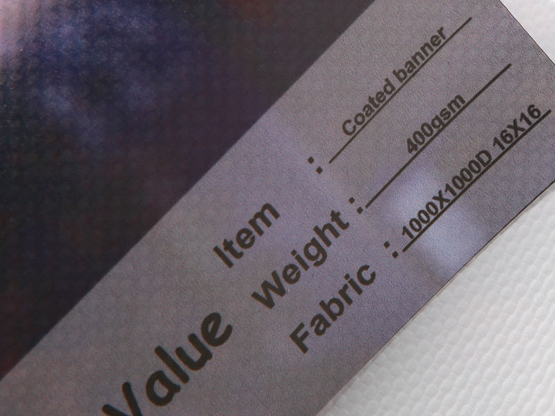 Banner flexible recubierto con impresión digital de PVC de 400 g/m2