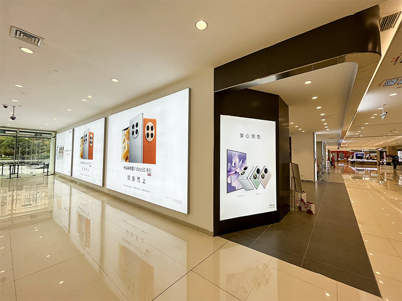 Película de tela para pancartas retroiluminada con impresión UV y ecodisolvente Película de tela para pancartas retroiluminada con impresión UV y ecodisolvente